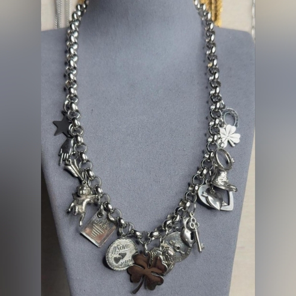 Sterling Silver Charm Necklace - Picture 1 of 2